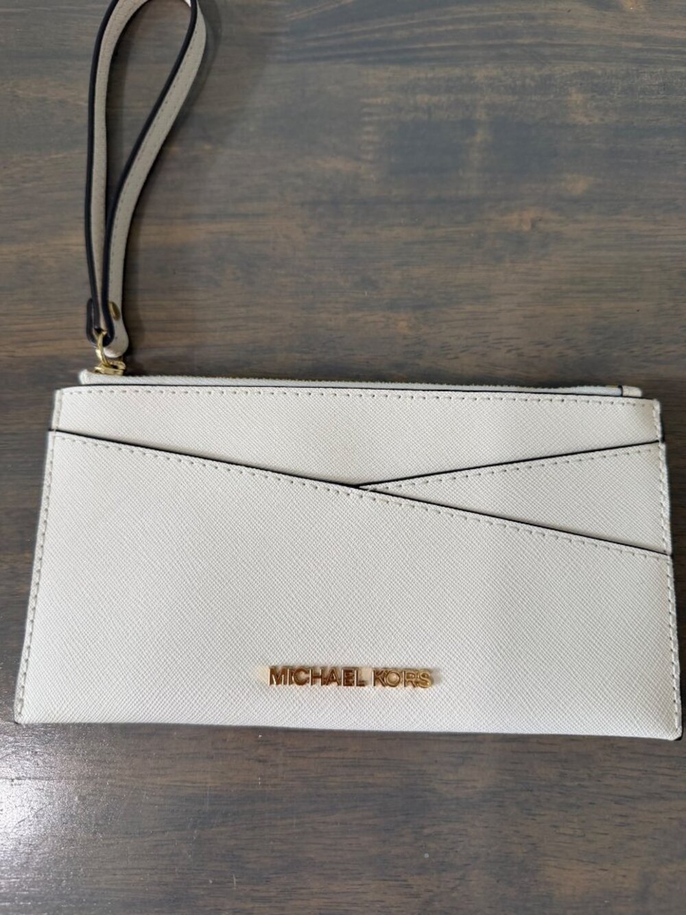 Michael Kors Jet Set Crossover Wristlet Wallet White Great Condition